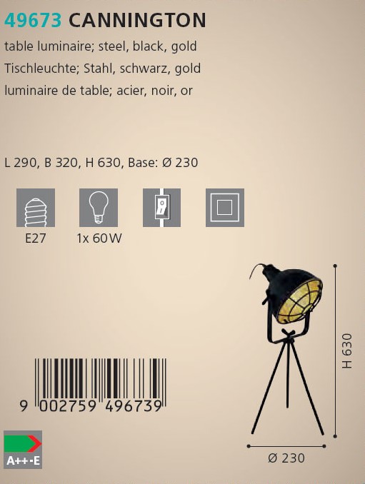 Настільна лампа CANNINGTON (49673), EGLO - Зображення 49673--.jpg