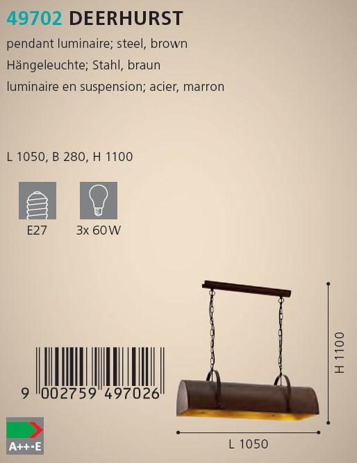 Люстра DEERHURST ROSTBRAUN (49702), EGLO - Зображення 49702--.jpg