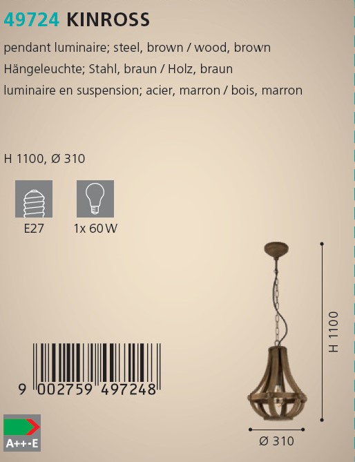 Люстра KINROSS BRAUN (49724), EGLO - Зображення 49724--.jpg