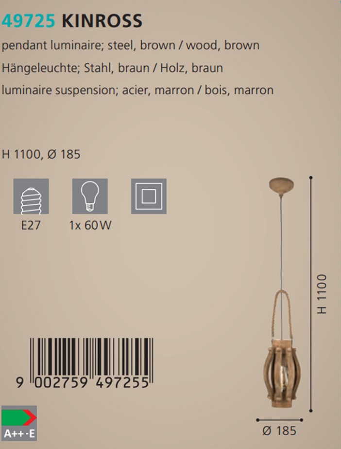 Люстра KINROSS BRAUN (49725), EGLO - Зображення 49725--.jpg