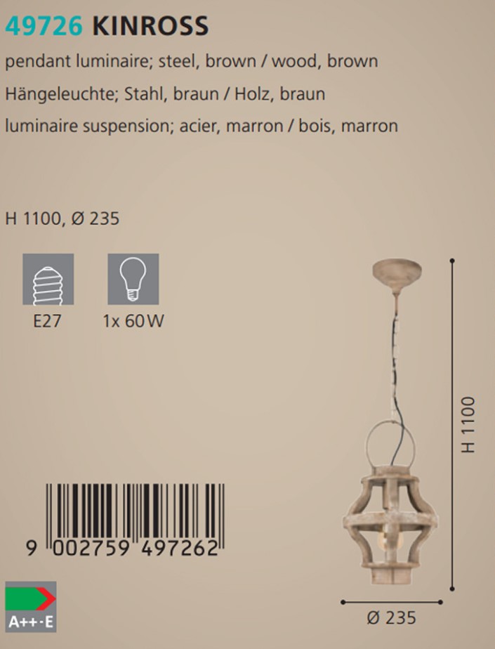 Люстра KINROSS BRAUN (49726), EGLO - Зображення 49726--.jpg