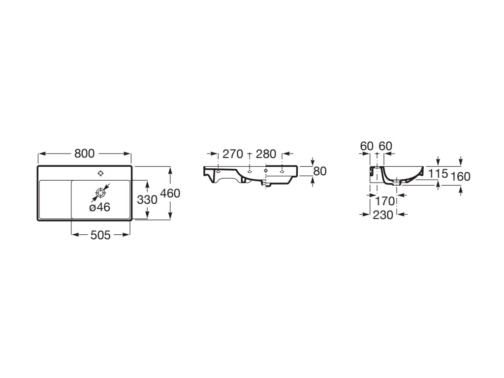 Умивальник Ona R 800x460 A327688000 Roca - Зображення 49732912-58be8.jpg