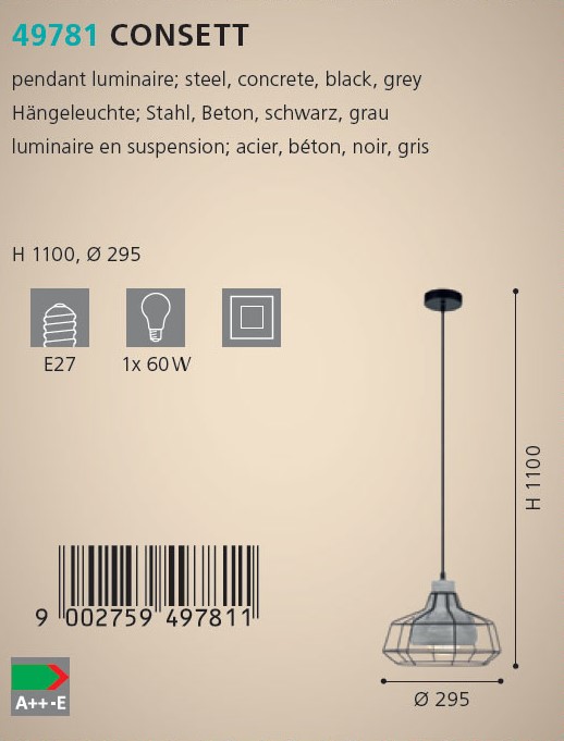 Люстра CONSETT (49781), EGLO - Зображення 49781--.jpg
