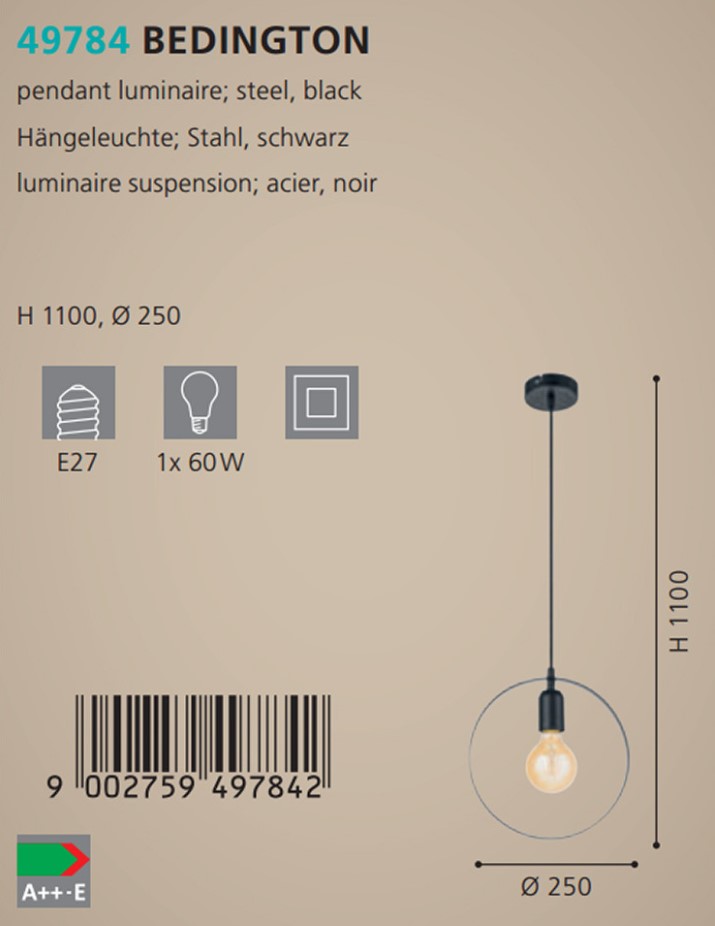 Люстра BEDINGTON (49784), EGLO - Зображення 49784--.jpg