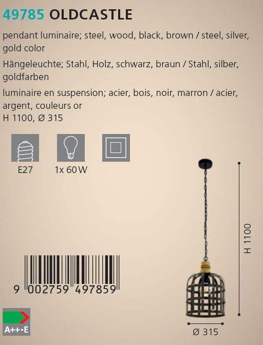 Люстра OLDCASTLE (49785), EGLO - Зображення 49785--.jpg