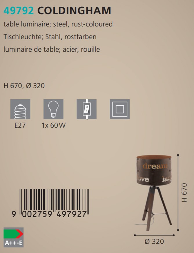 Настільна лампа COLDINGHAM (49792), EGLO - Зображення 49792--.jpg