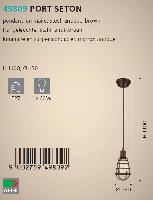 Люстра PORT SETON BRAUN-ANTIK (49809), EGLO - Зображення 49809--.jpg