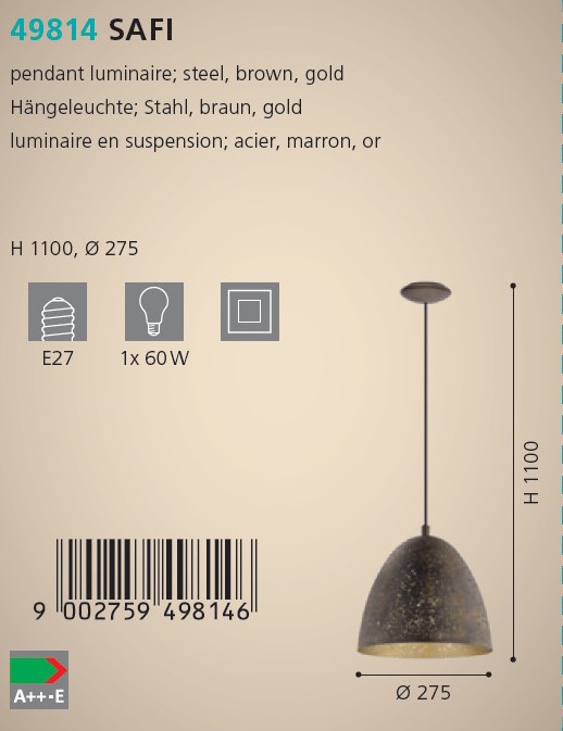 Люстра SAFI BRAUN-GOLD (49814), EGLO - Зображення 49814--.jpg