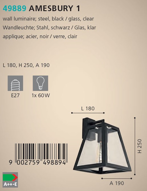 Бра AMESBURY 1 (49889), EGLO - Зображення 49889--.jpg