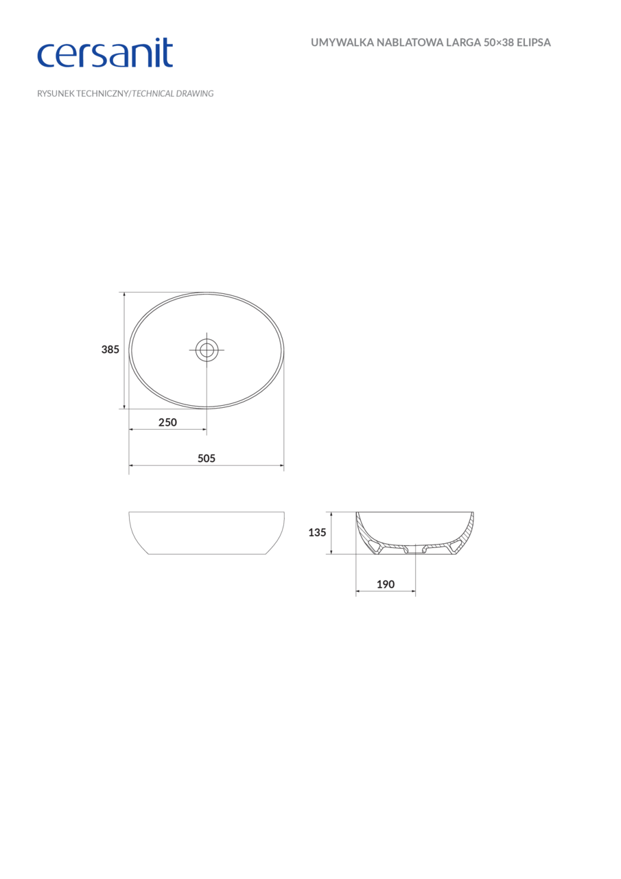 Умивальник 50 см Larga Beige CCWT1001446401 Cersanit - Зображення 49967705-95788.png
