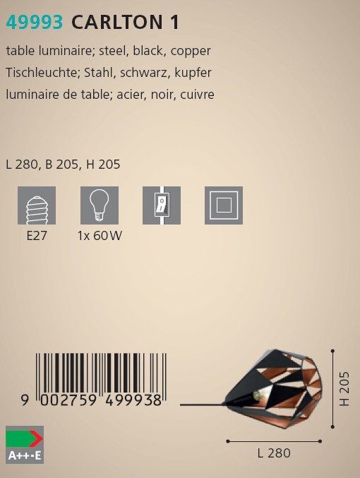 Настільна лампа CARLTON 1 (49993), EGLO - Зображення 49993--.jpg