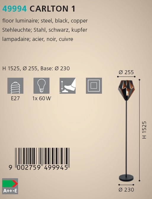 Торшер CARLTON 1 (49994), EGLO - Зображення 49994--.jpg