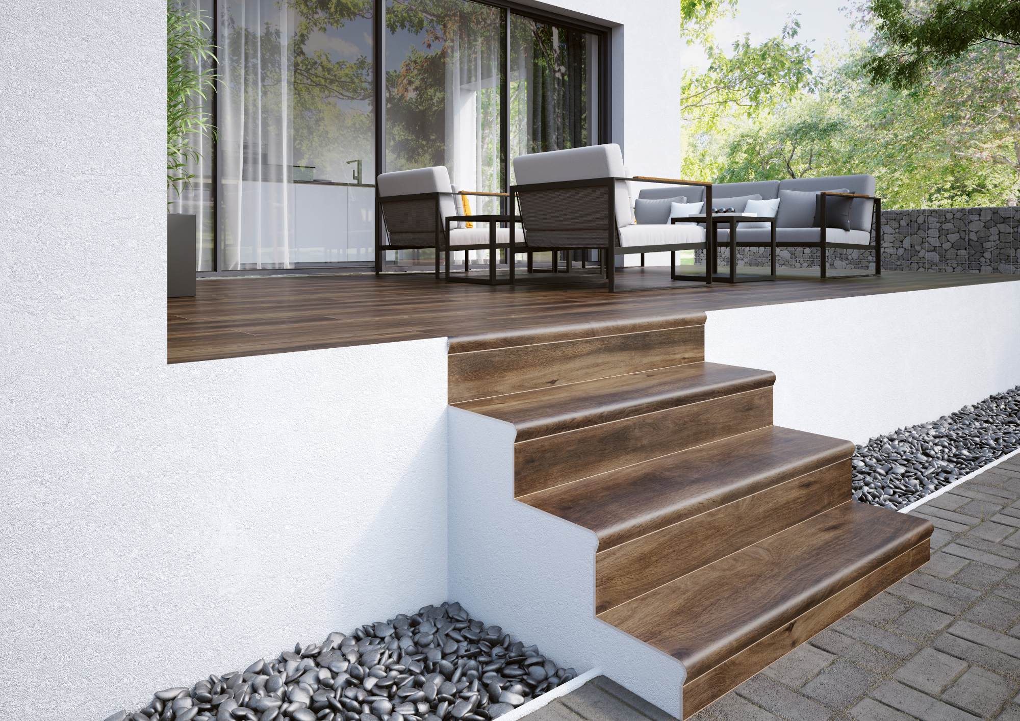 Сходинка з капіносом V-shape Mattina Marrone 320-50x1202x10 Cerrad - Зображення 4b1e7-mattina_marrone-_v-shaped.jpg