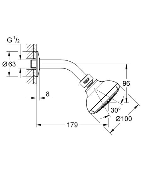 Верхній душ New Tempesta 100 (27870001), Grohe - Зображення 4b780-27871.jpg