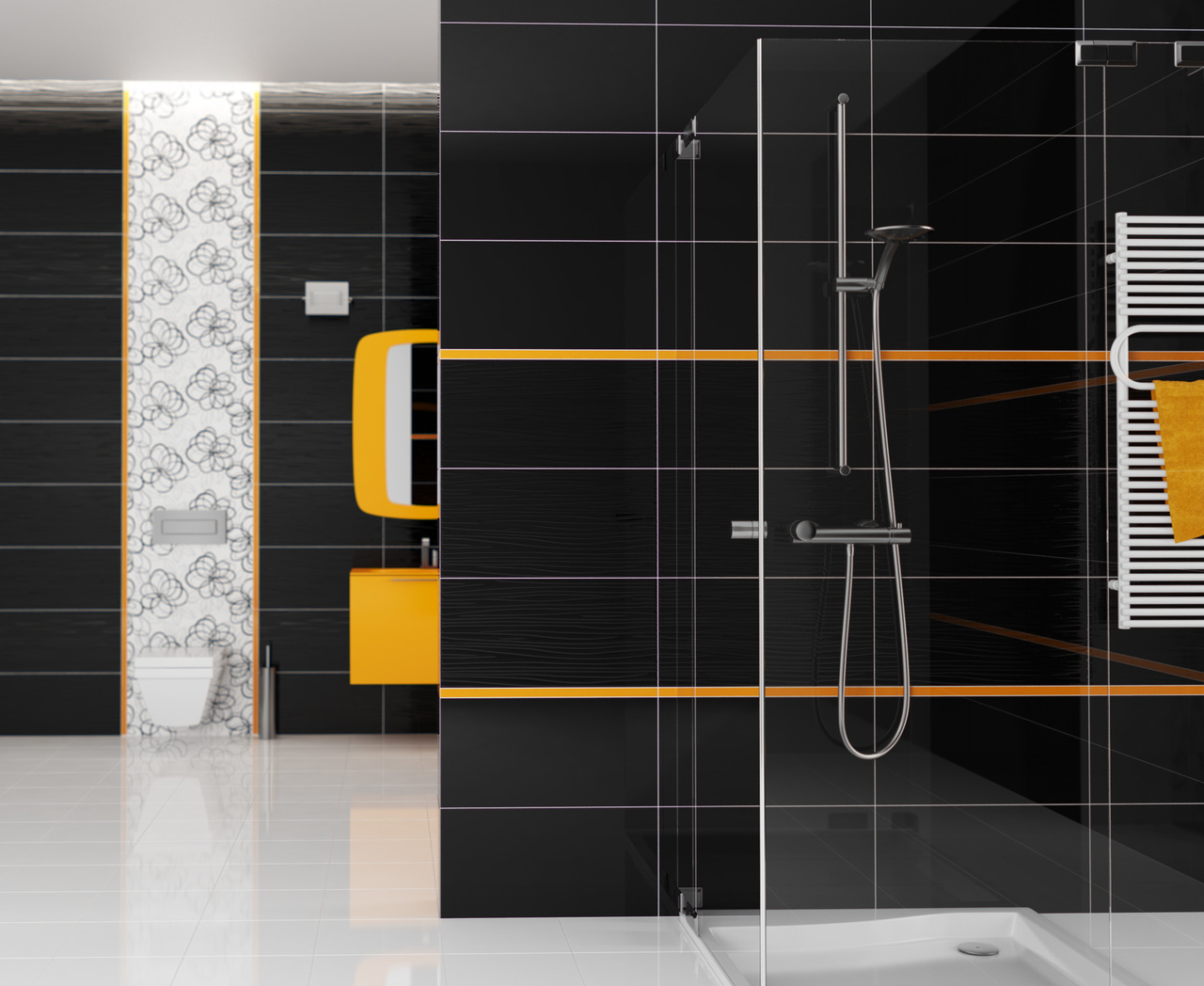 Фриз Uniwersalna listwa szklana Nero 30x750x8 Paradyz - Зображення 4d1fa-vivida_black_polaranz2.jpg