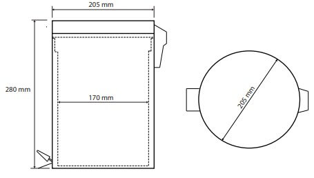 Відро для сміття 5 л Hotel (104315014), Bemeta - Зображення 5040c-15014-1.jpg