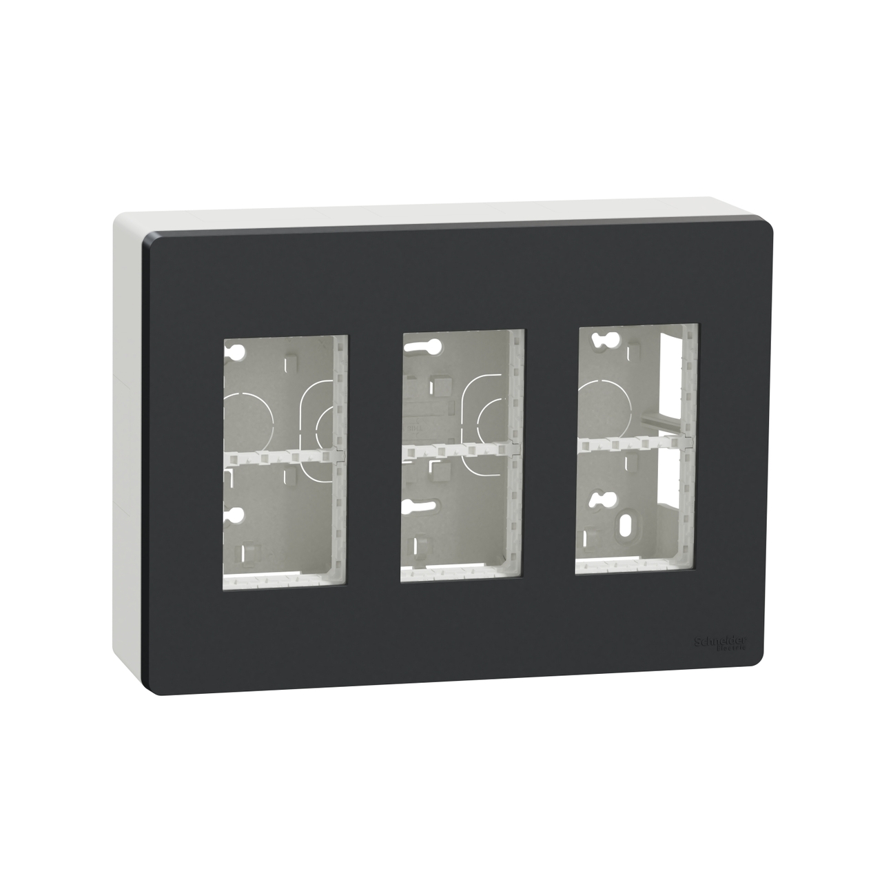 Блок unica system+ відкритого монтажу 3х2 Антрацит UNICA (NU123454), Schneider Electric - Зображення