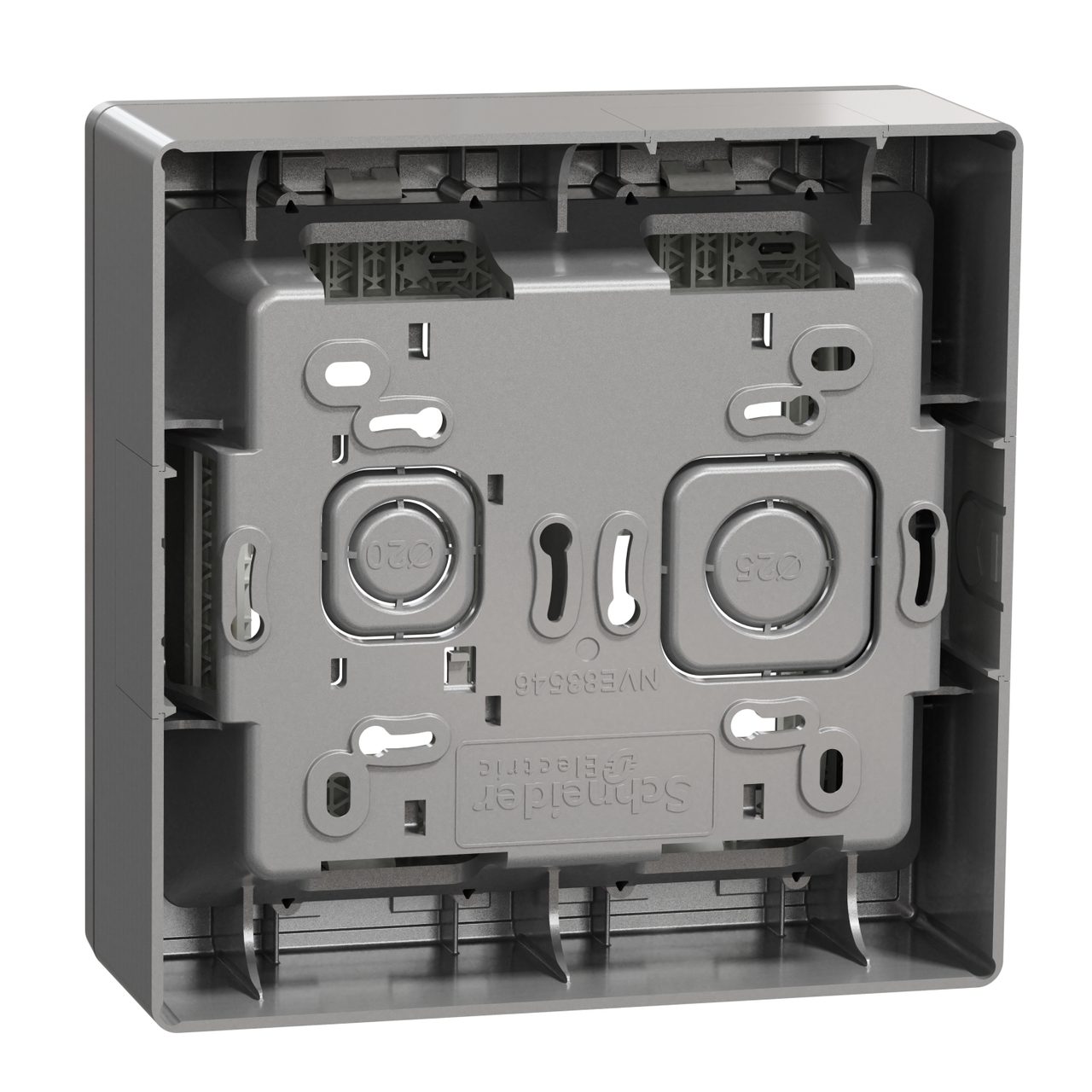 Блок unica system+ відкритого монтажу 2х2 Алюміній UNICA (NU122430), Schneider Electric - Зображення 5084715-322e0.jpg