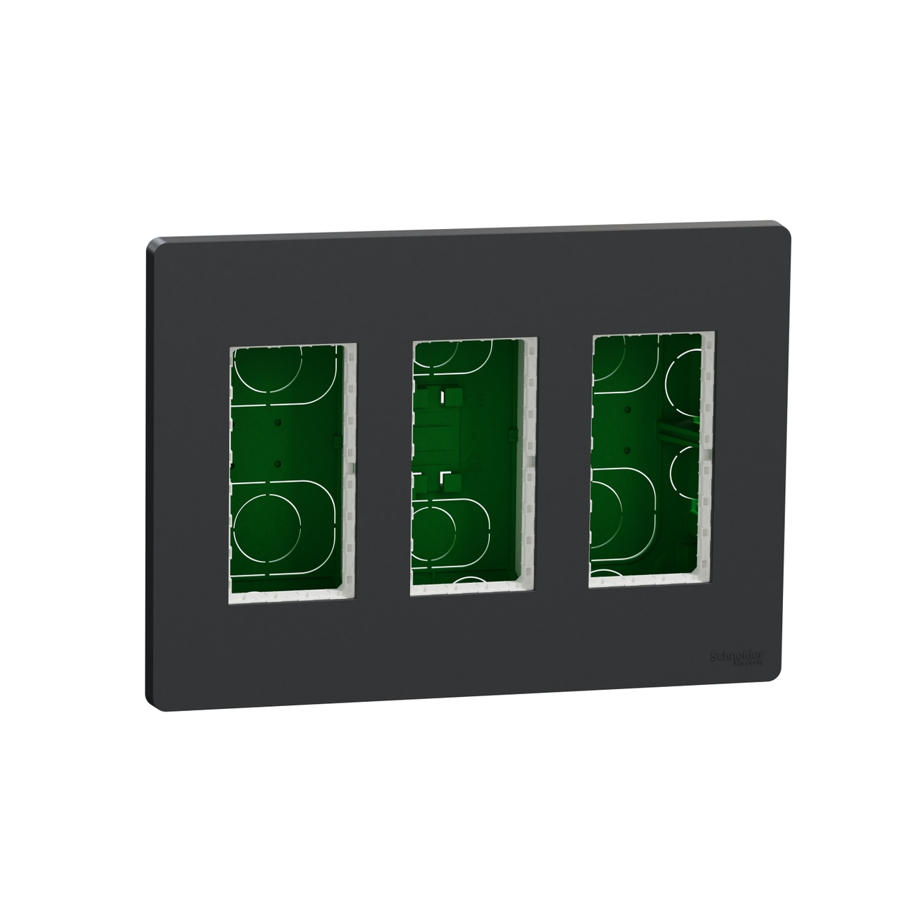 Блок unica system+ прихованого монтажу 3х2 Антрацит UNICA (NU173454), Schneider Electric - Зображення