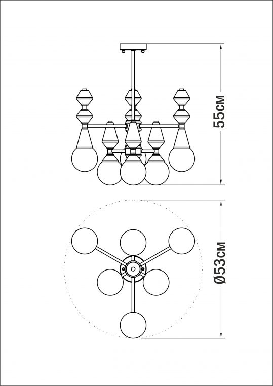 Люстра Dome chandelier V6 (5112-7), Pikart  - Зображення 5112-7--.jpg