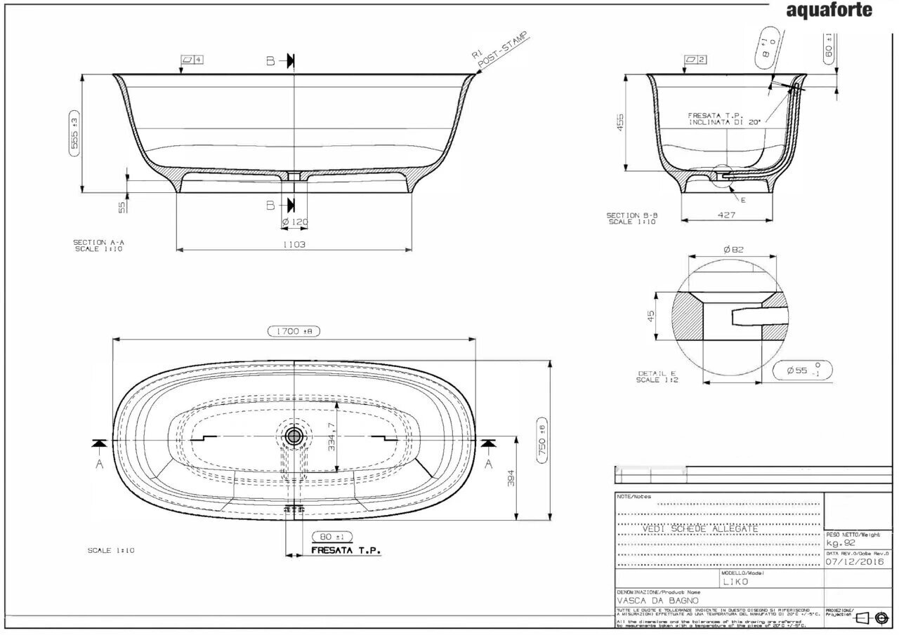 Ванна овальна Liko 170х75 Grey-White Matt AF - Зображення 51457347-66502.jpg