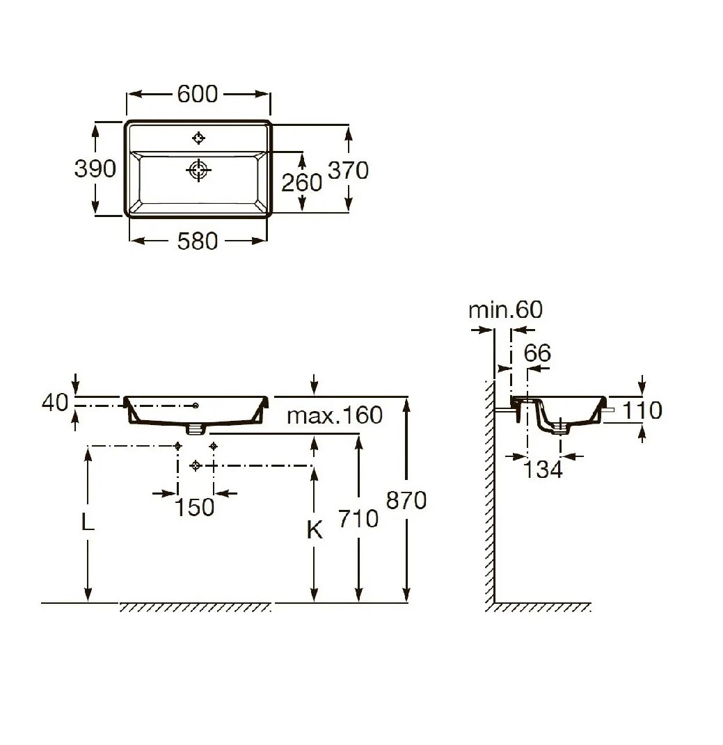 Умивальник Alter 600x390 A3270YA000 Roca - Зображення 52384020-6587b.jpg