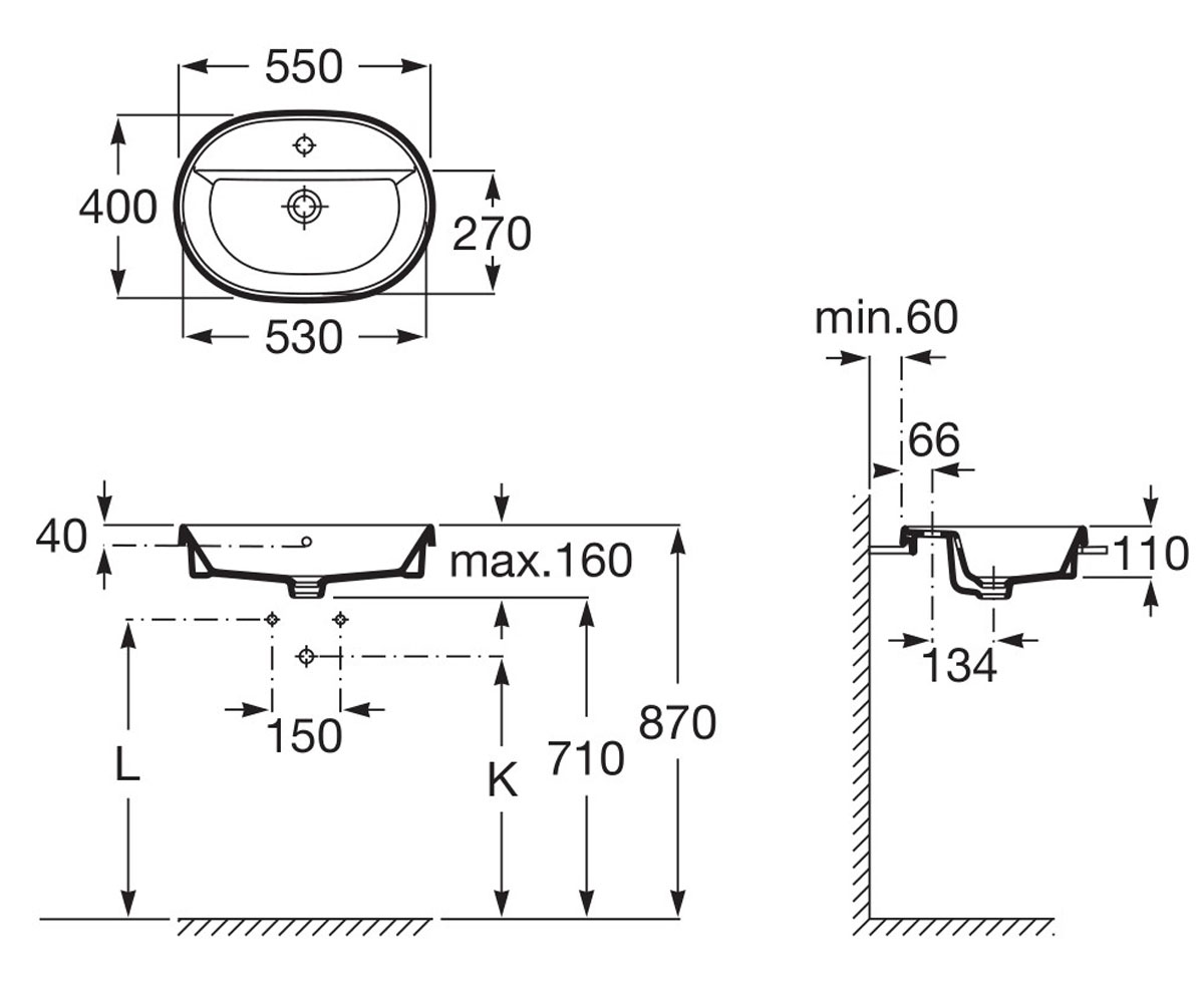 Умивальник Gap 530х400 A3270Y6000 Roca - Зображення 52384025-3ad88.jpg