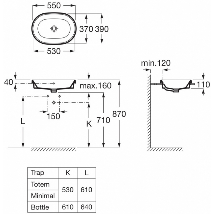Умывальник Gap 550х390 A3270Y5000 Roca - Зображення 52385505-18d49.jpg