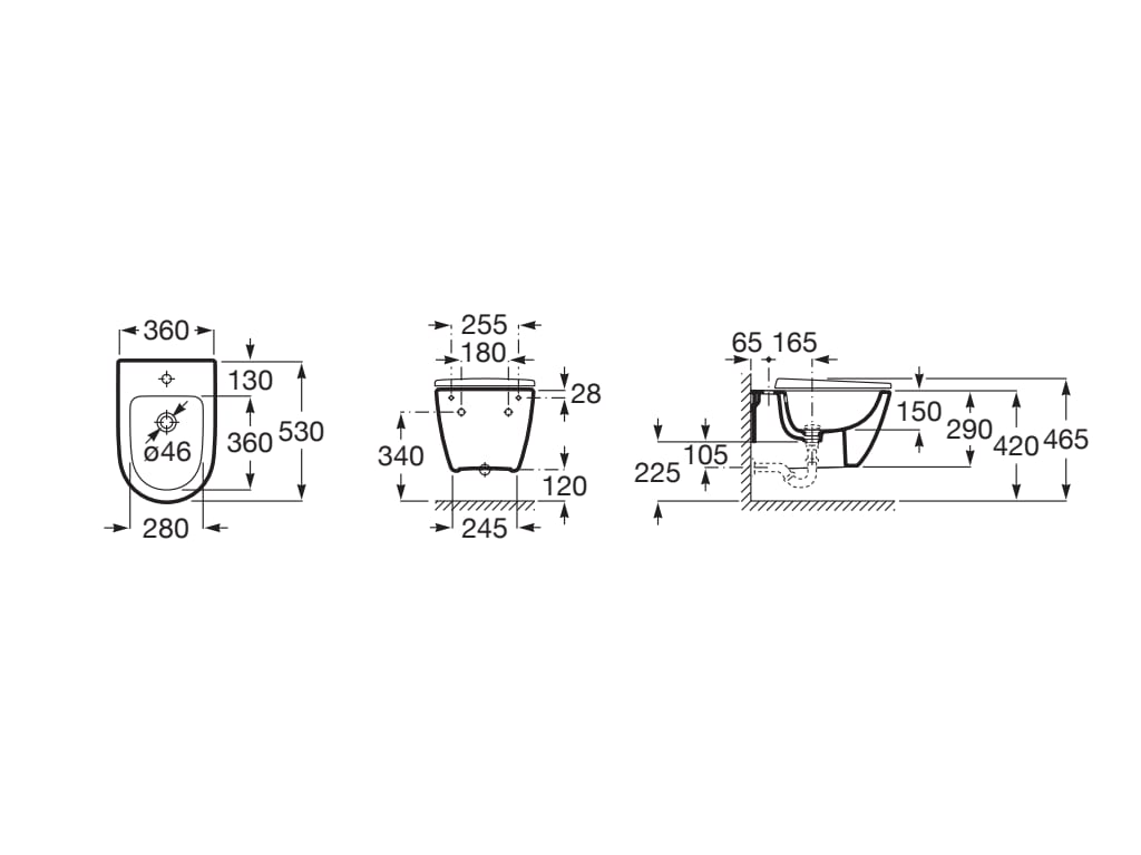 Біде підвісне Ona A357685000 Roca - Зображення 52388457-792fc.jpg
