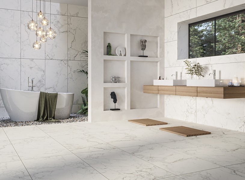 Плитка керамогранітна Calacatta Mild White RECT 598x598x8 Cersanit - Зображення 52749367-18b58.jpg