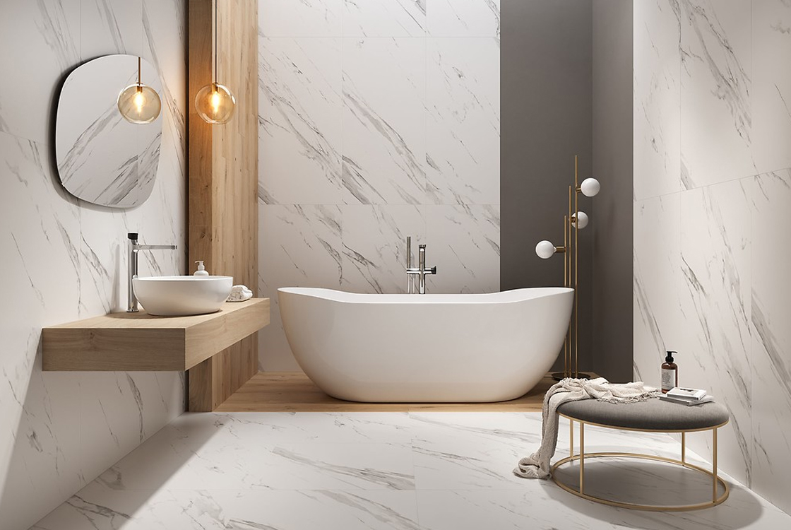 Плитка керамогранітна Calacatta Mild White RECT 598x598x8 Cersanit - Зображення 52749367-7667a.jpg