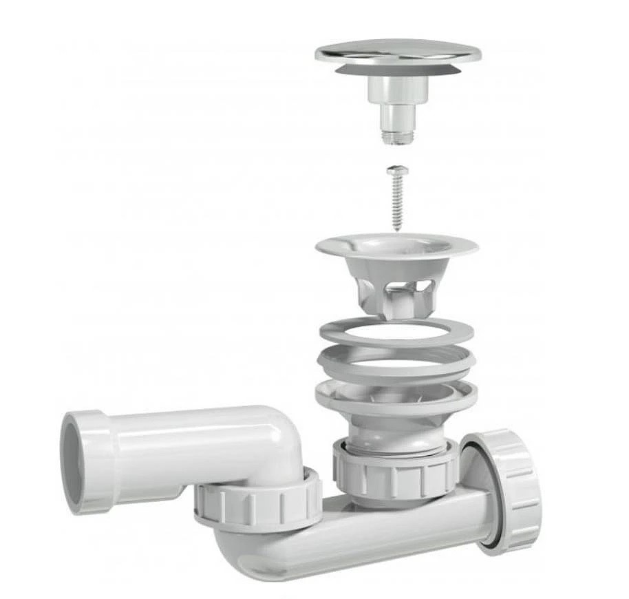 Сифон для ванны click-clack 3212007 Miraggio - Зображення