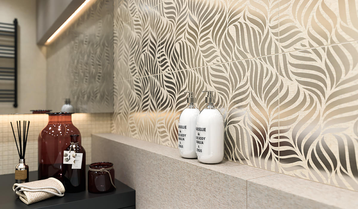 Плитка стінова Symetry Grys 300x600x9 Paradyz - Зображення 53c02-symetry-beige-inserto-30x60_detal.jpg