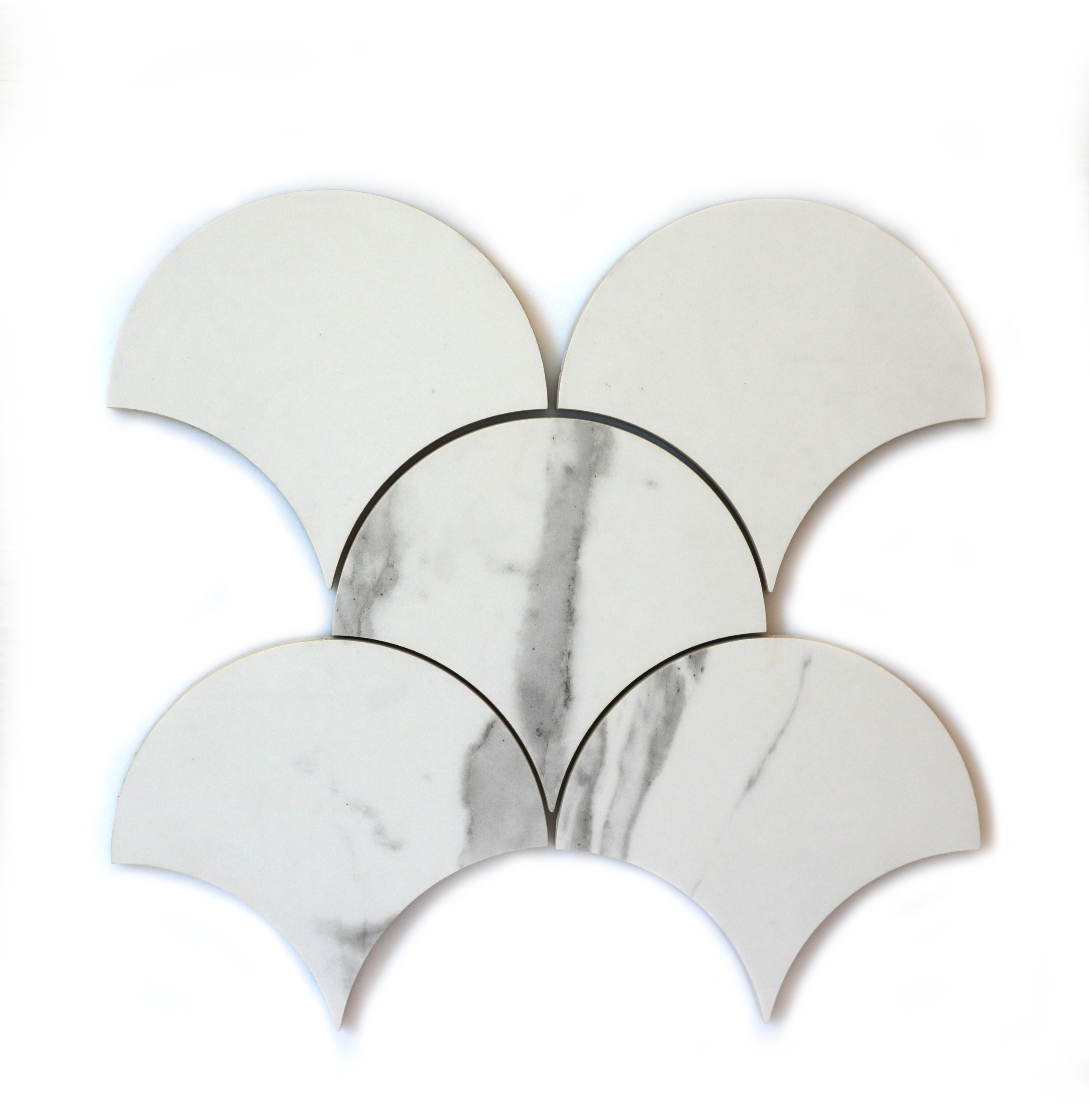 Мозаика Scales CM 3115 SC Speccio Carrara 136x147x10 Котто Керамика - Зображення