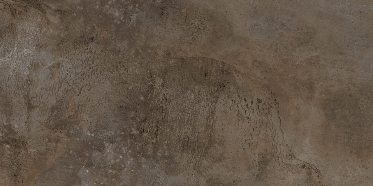 Плитка керамогранитная Iron Темно-коричневый LAP 600x1200x8 Intercerama - Зображення