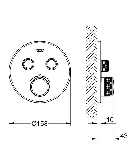 Змішувач Grohtherm SmartControl (29119000), Grohe - Зображення 5e55a-2911-1.jpg