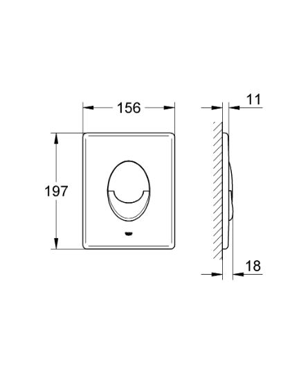 Кнопка зливу Skate Air (38505000), Grohe - Зображення 5e59a-3850-2.jpg
