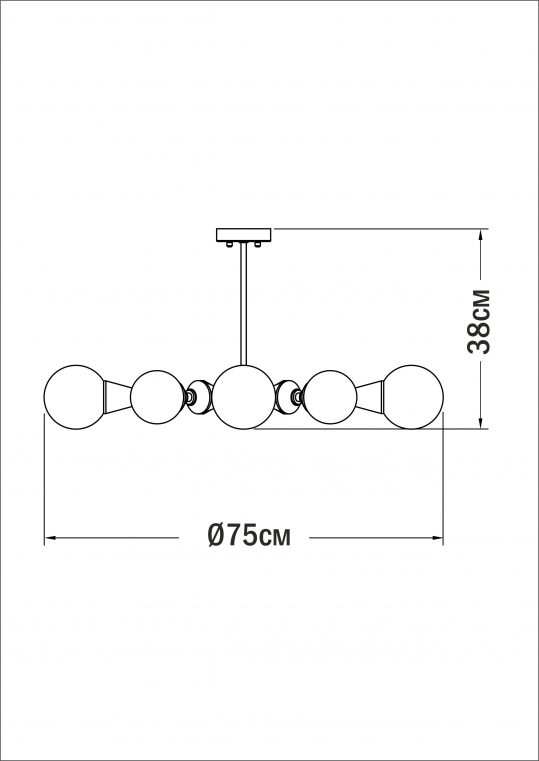 Люстра Stella dome chandelier V 8 (6007-3), Pikart  - Зображення 6007-3--.jpg