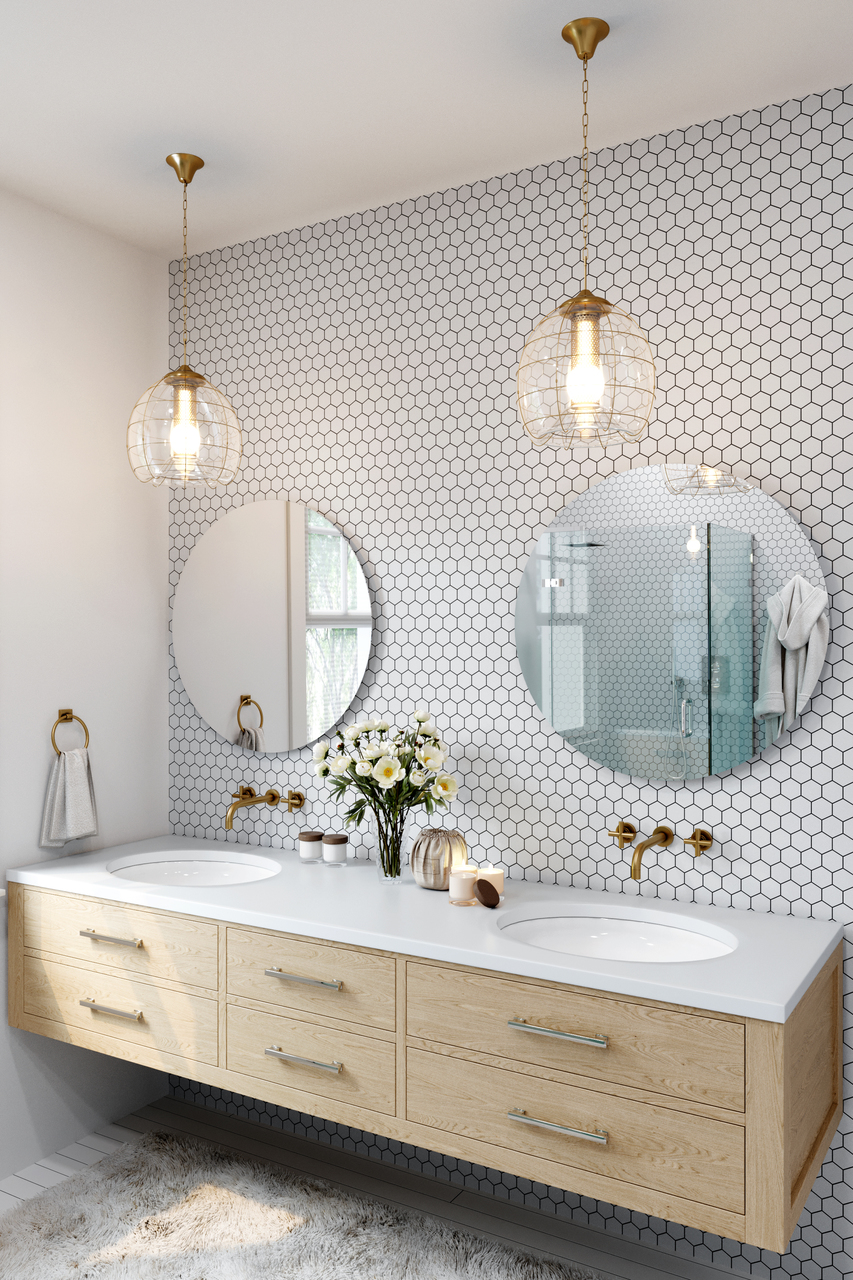 Мозаїка H 6024 Hexagon White 295x295x9 Котто Кераміка - Зображення 62bc1-hexagon_white_20000.jpg