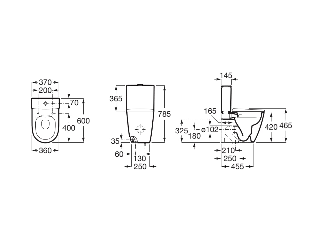 Компакт Ona Rimless з кришкою soft-close Roca - Зображення 63488282-1cece.jpg