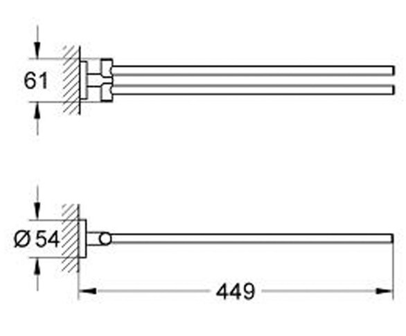 Тримач для рушників Essentials (40371001), Grohe - Зображення 64626-40371.jpg