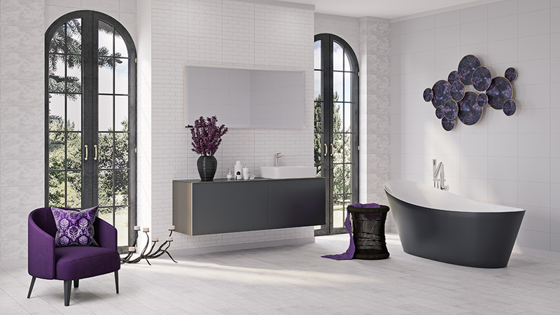 Плитка стінова White Satin Structure 250x400x8 Cersanit - Зображення 65f85-bloom-cersanit-25x40-2.jpg