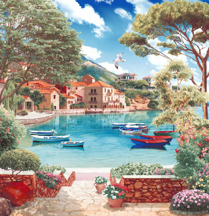 Декор Панно Хорватія 750x750x10 Котто Кераміка - Зображення