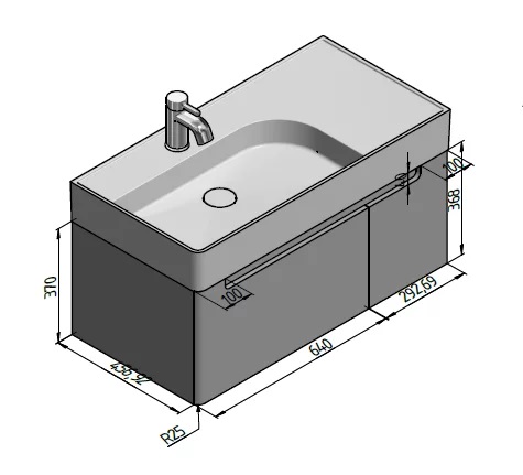 Шкафчик под умывальник Edge 950 Fancy Marble - Зображення 67406140-73e6f.jpg