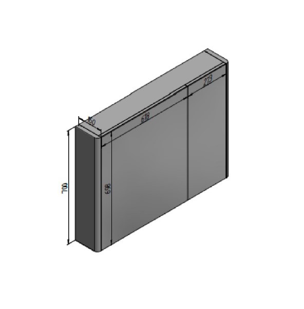 Шафка-дзеркало Edge 950 Графіт Fancy Marble - Зображення 67406148-09552.jpg