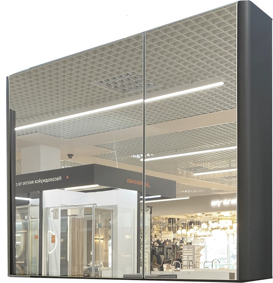 Шафка-дзеркало Edge 950 Графіт Fancy Marble - Зображення