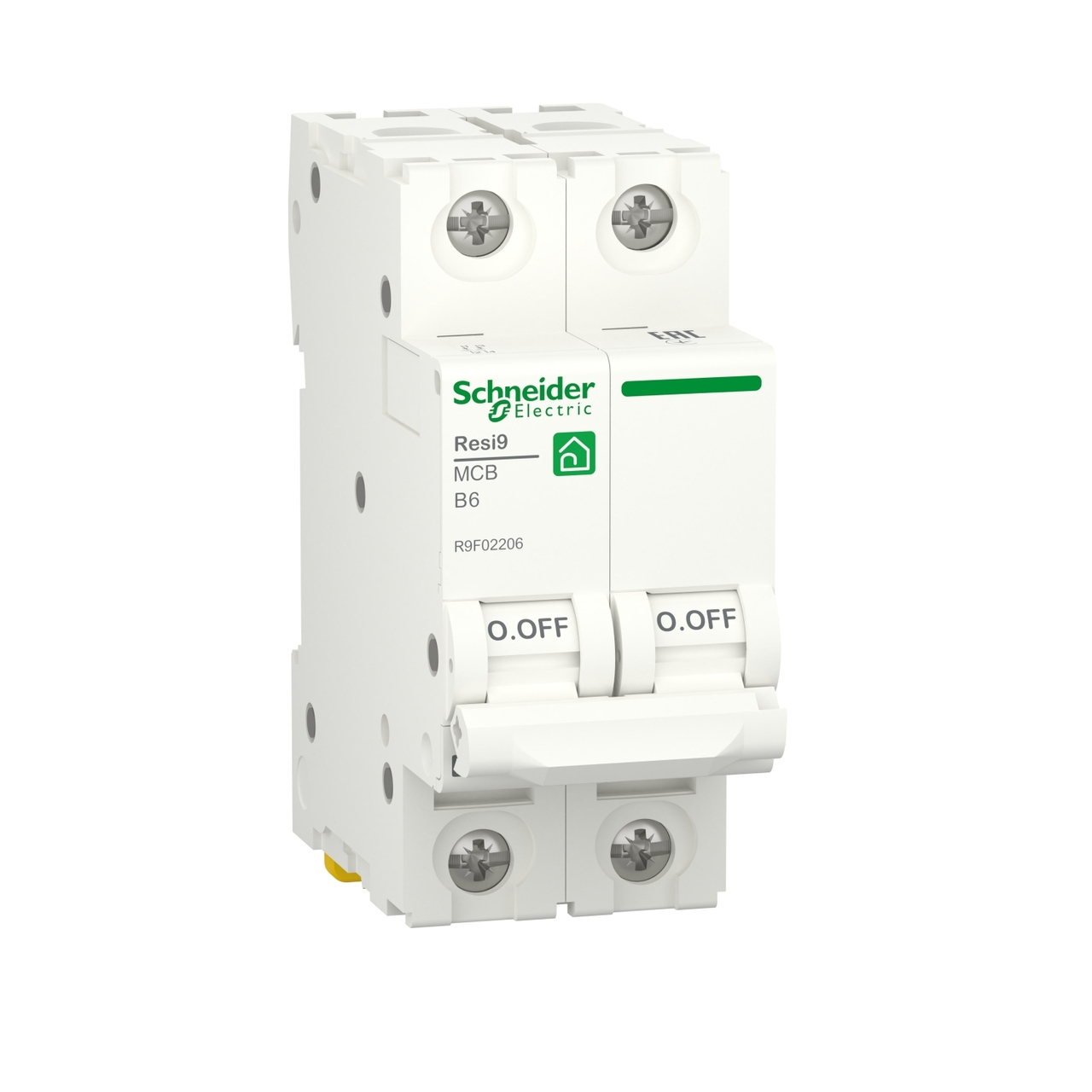 Автоматический выключатель 6kA 2P 6A RESI9 (R9F02206), Schneider Electric - Зображення