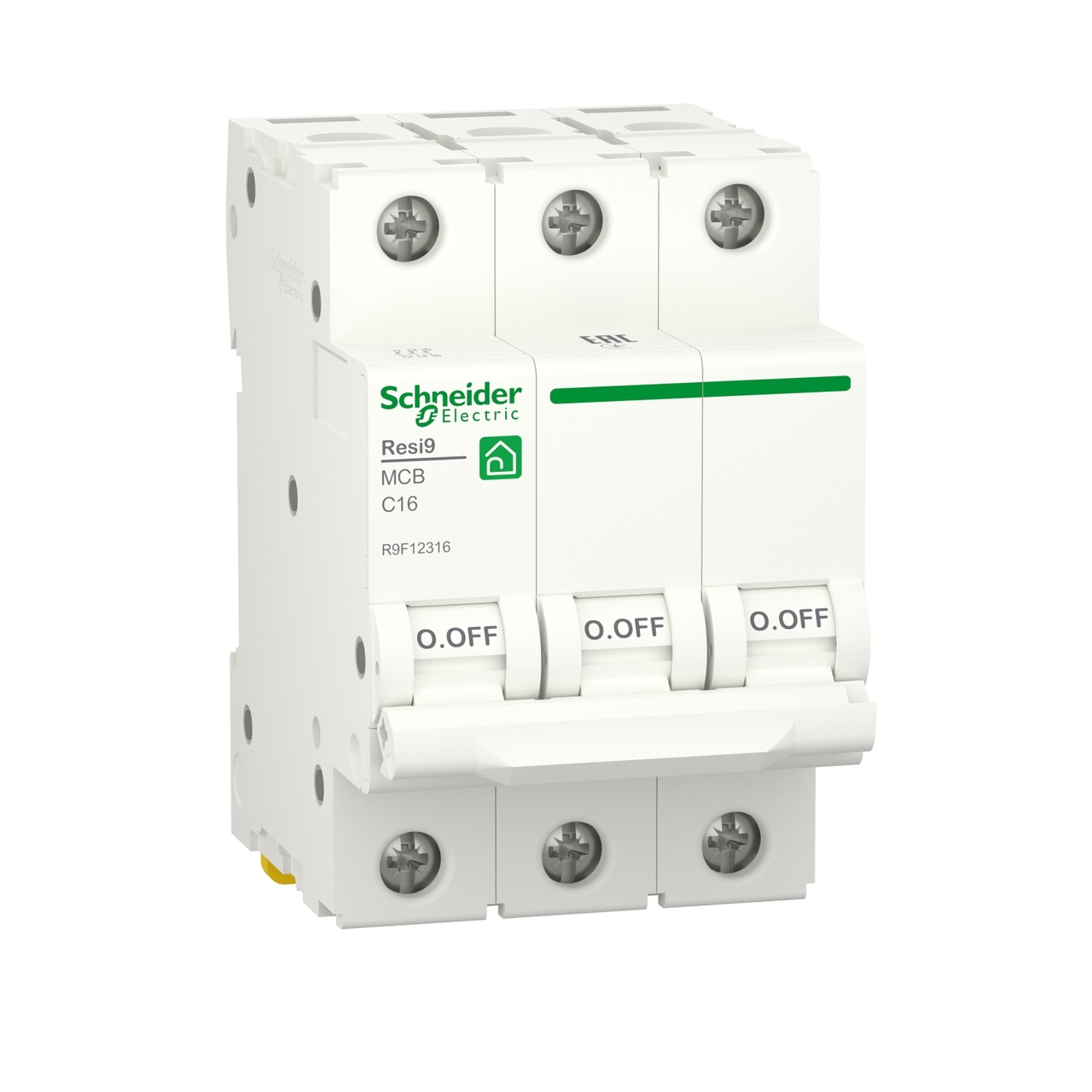 Автоматический выключатель 6kA 3P 16A C RESI9 (R9F12316), Schneider Electric - Зображення