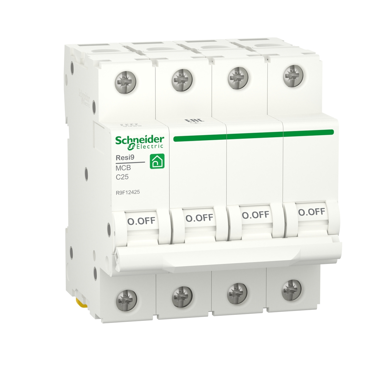 Автоматичний вимикач 6kA 4P 25A C RESI9 (R9F12425), Schneider Electric - Зображення 6815553-a6b3a.jpg
