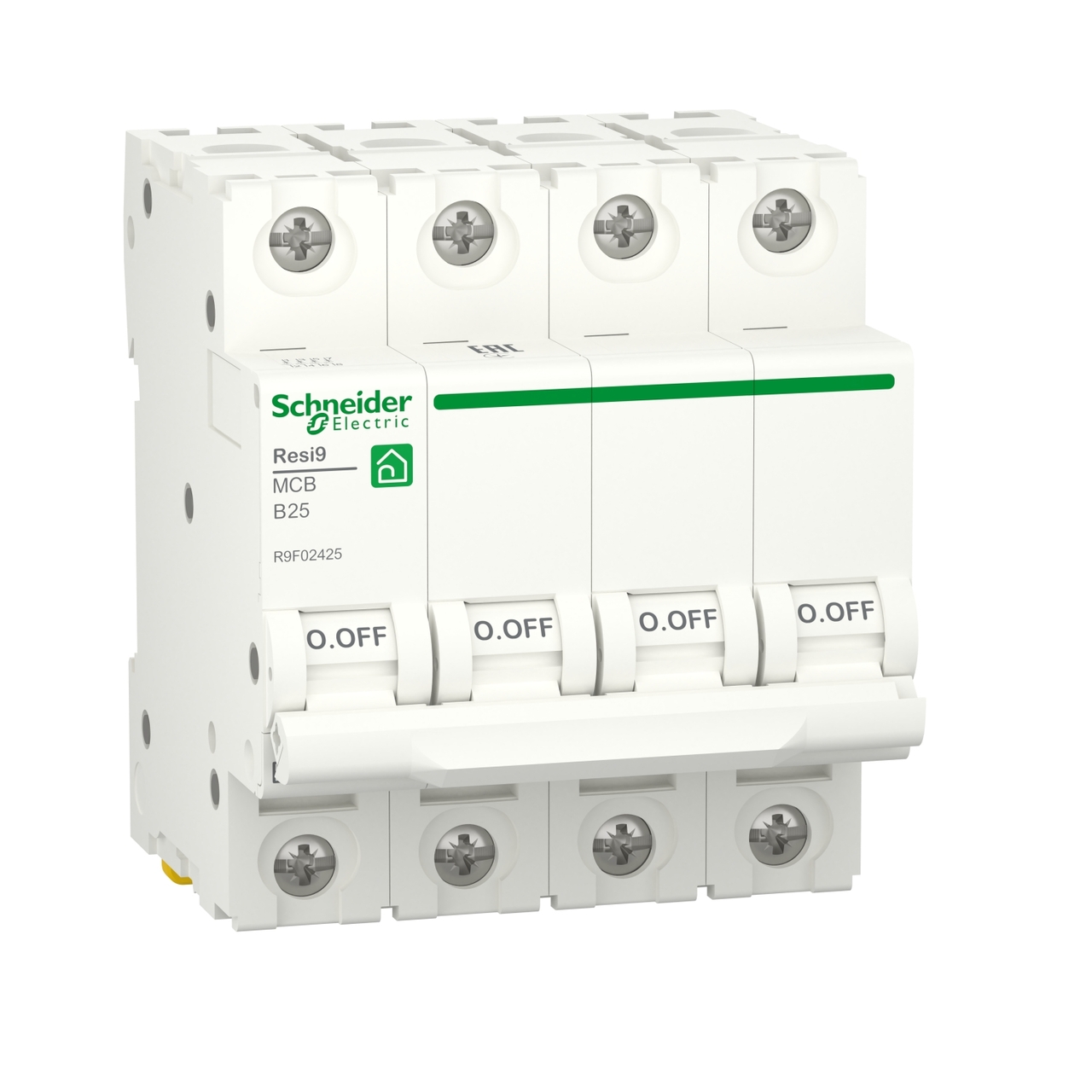 Автоматический выключатель 6kA 4P 25A RESI9 (R9F02425), Schneider Electric - Зображення 6815554-609a3.jpg
